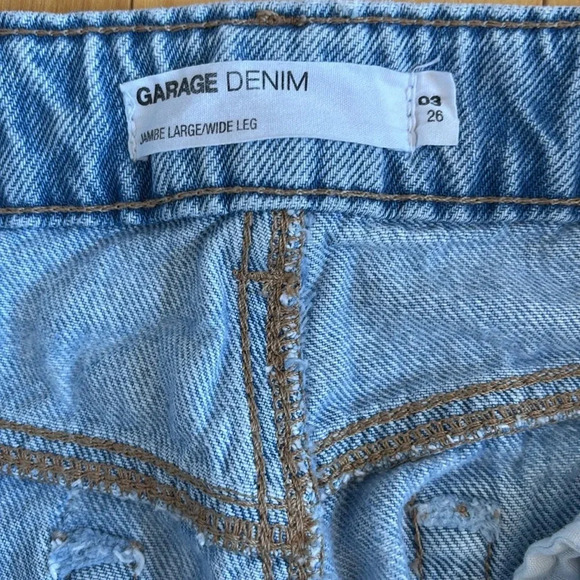 GARAGE | Wide Leg Jean - Ocean Blue - Picture 5 of 7